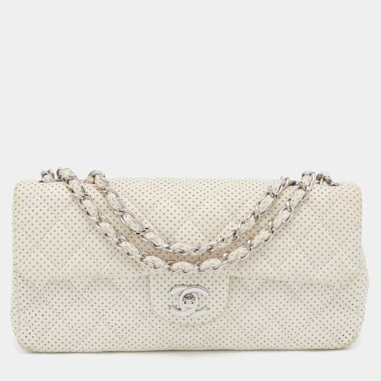 Chanel White East/West Flap Bag