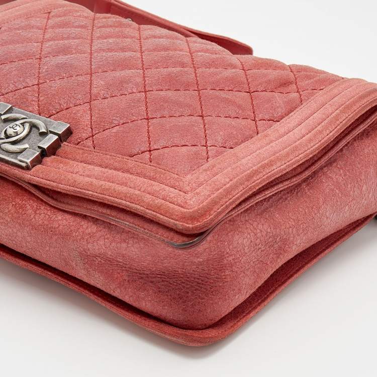 Pre Owned Chanel Rust Leather Gentle Boy Shoulder Bag