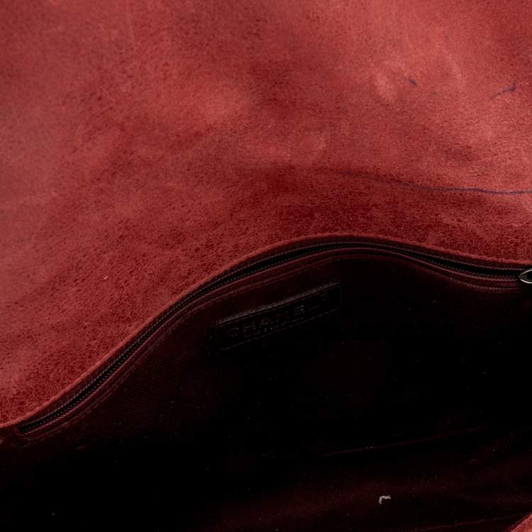 Pre Owned Chanel Rust Leather Gentle Boy Shoulder Bag