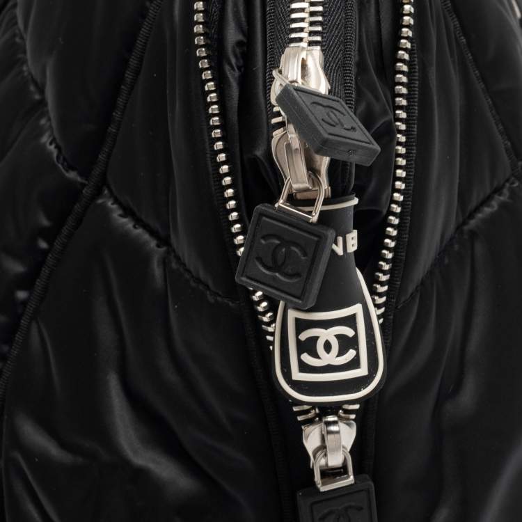 Pre Owned Chanel Black Nylon CC Sport Ligne Duffle Bag