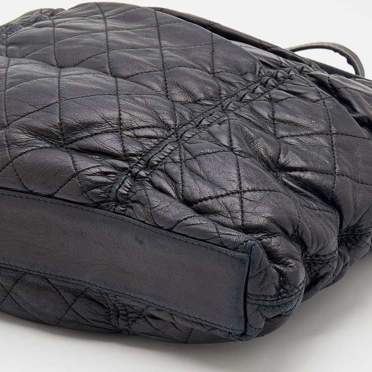 Pre Owned Chanel Black Quilted Leather Sharpei Tote