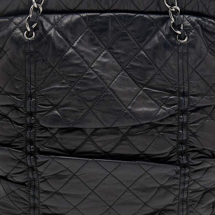 Pre Owned Chanel Black Quilted Leather Sharpei Tote
