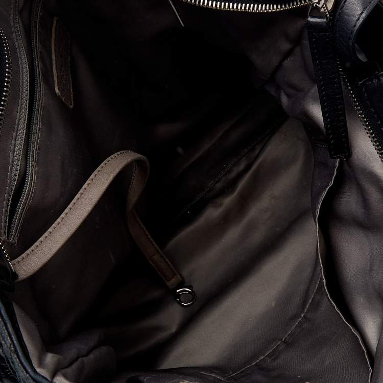Pre Owned Chanel Black Quilted Leather Sharpei Tote