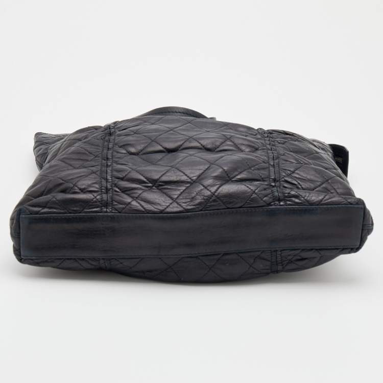 Pre Owned Chanel Black Quilted Leather Sharpei Tote