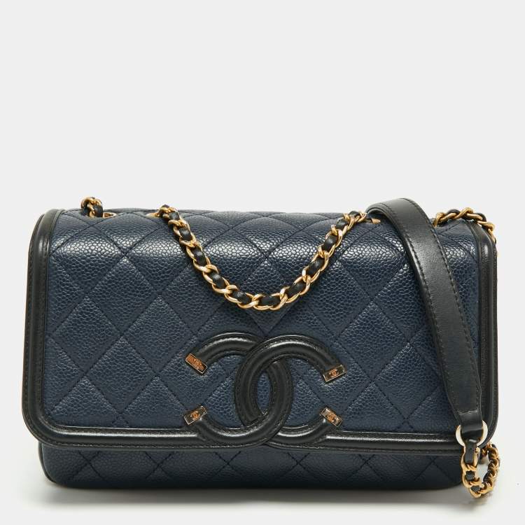 Chanel, Caviar SS16 Quilted Filigree Flap Bag