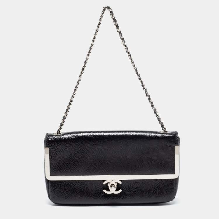 Chanel Black CC Patent Frame Flap Bag