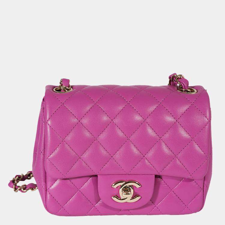 Chanel Purple Quilted Lambskin Mini Square Classic Flap Bag Chanel | TLC