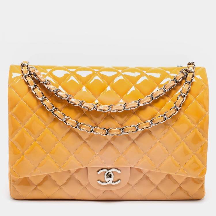 Chanel Beige Quilted Patent Leather Maxi Classic Double Flap Bag Chanel |  The Luxury Closet