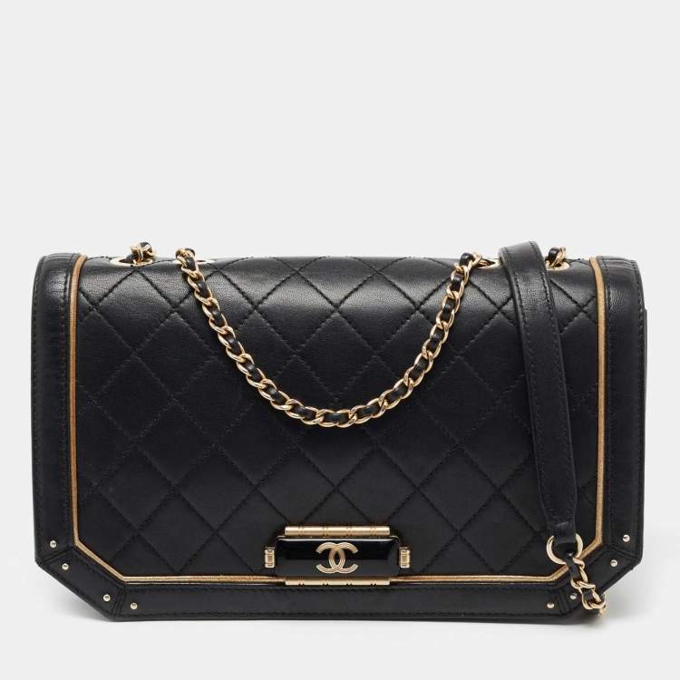 Chanel Black Quilted Leather Medium CC Clasp Flap Bag Chanel | The Luxury  Closet