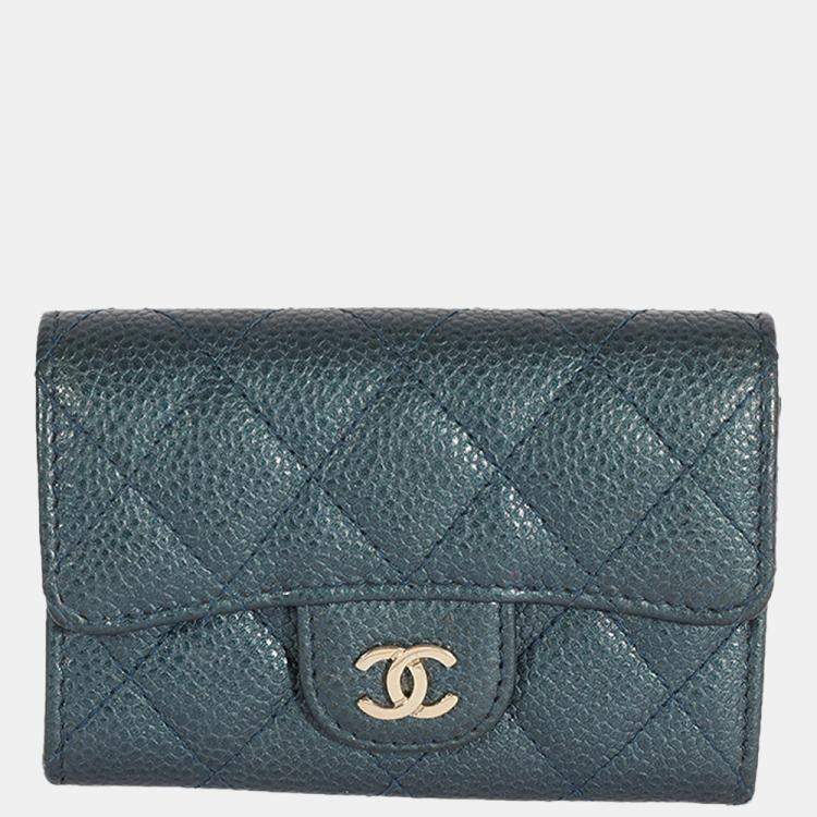 AUTHENTIC CHANEL MINI RECTANGLE WALLET WITH CHAIN IN TIFFANY BLUE   ArenaCollectionz
