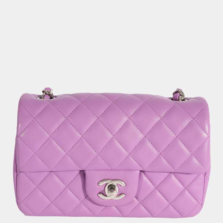 Chanel Purple Quilted Lambskin Mini Rectangular Classic Flap Bag Chanel |  TLC