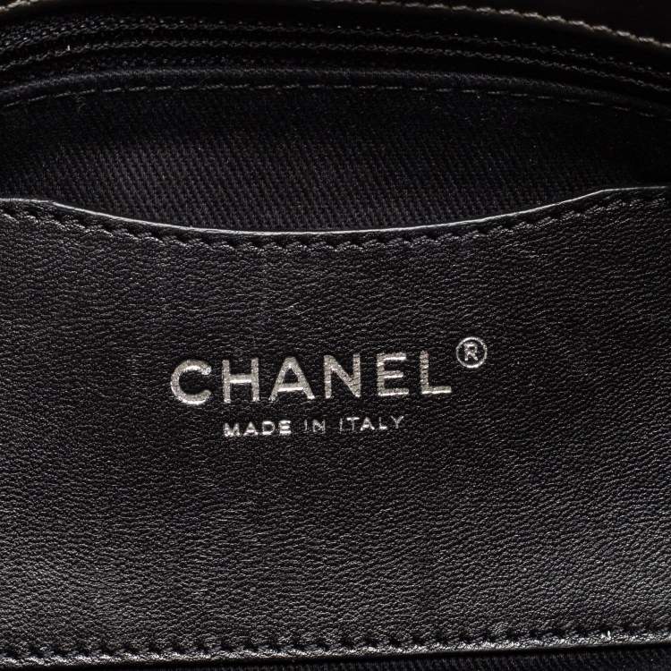 Pre Owned Chanel Grey Ombre Quilted Patent Leather Just Mademoiselle Bowler Bag