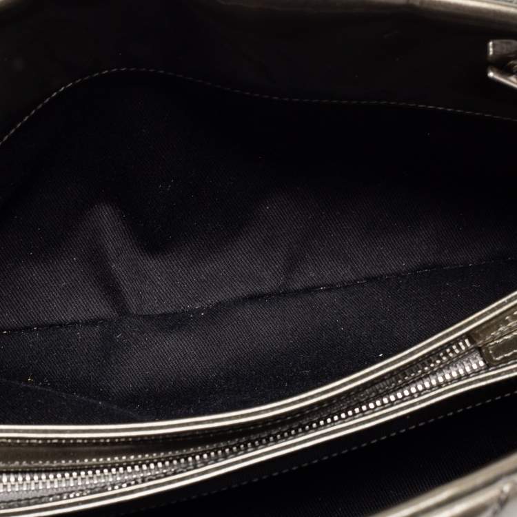 Pre Owned Chanel Grey Ombre Quilted Patent Leather Just Mademoiselle Bowler Bag