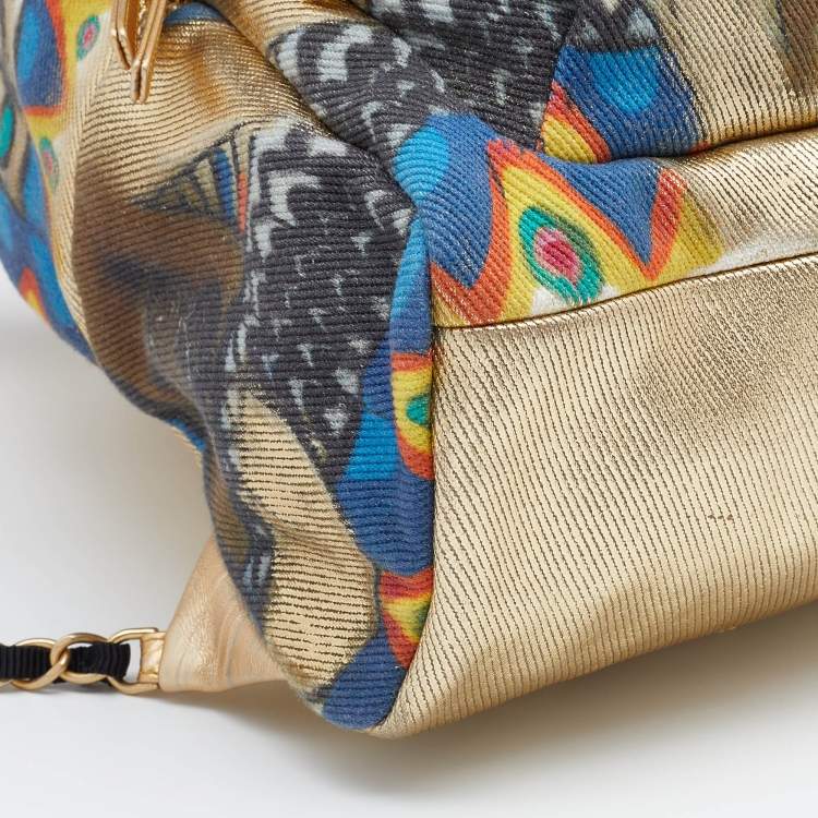 Pre Owned Chanel Multicolor Printed Canvas New York Street Spirit Backpack