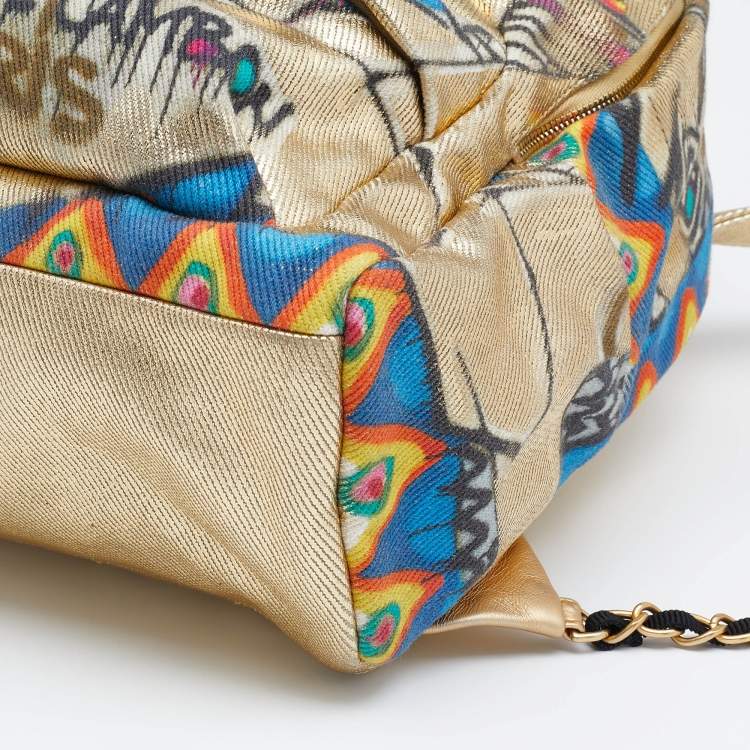 Pre Owned Chanel Multicolor Printed Canvas New York Street Spirit Backpack