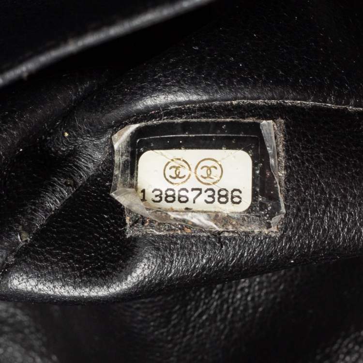 Pre Owned Chanel Black Quilted Leather Jumbo Classic Single Flap Shoulder Bag