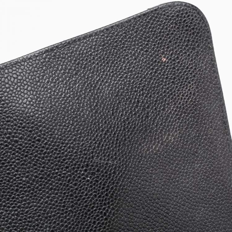 Pre Owned Chanel Black Quilted Leather Jumbo Classic Single Flap Shoulder Bag