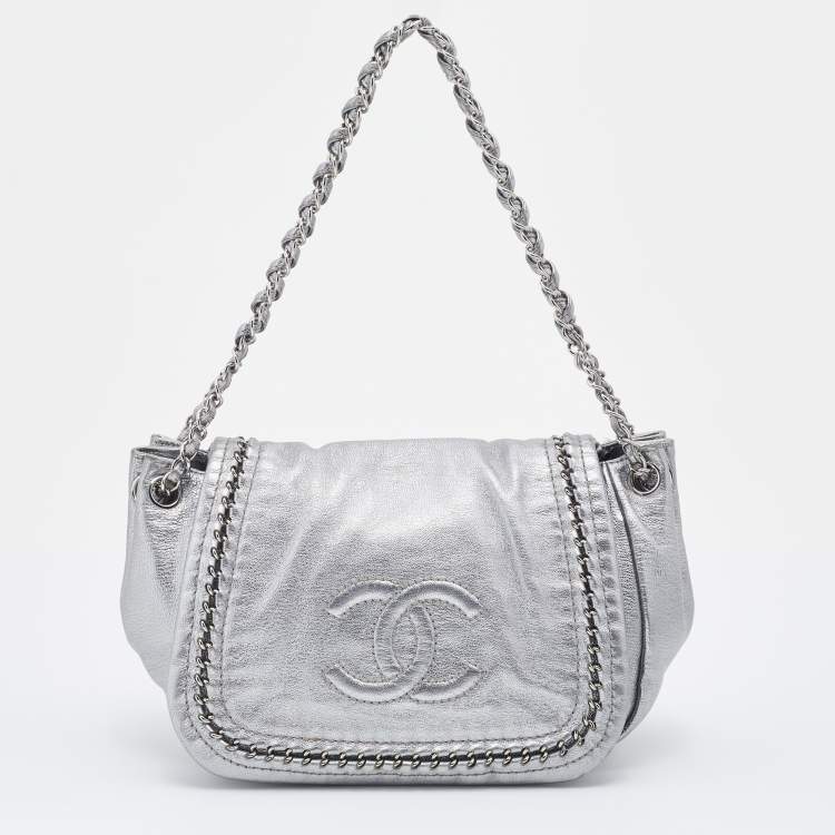Chanel Luxe Ligne Accordion Flap Bag - Silver Shoulder Bags