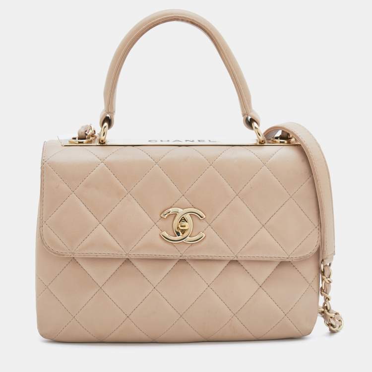 Chanel Beige Quilted Leather Small Trendy CC Flap Bag Chanel | The Luxury  Closet