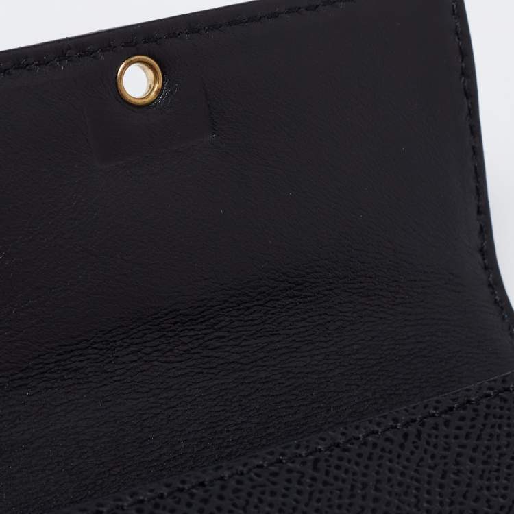 Pre Owned Chanel Black Caviar Leather Vintage CC Trifold Wallet