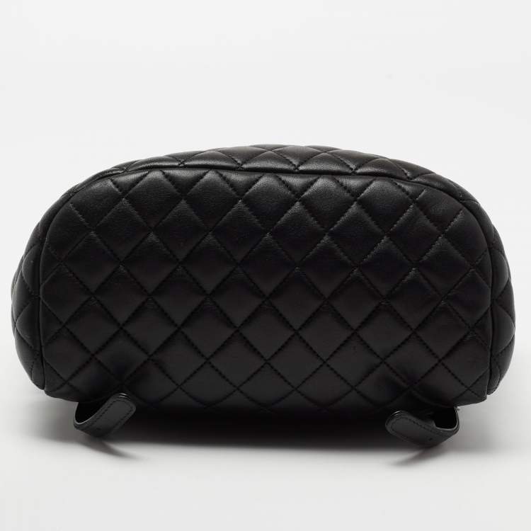 Pre Owned Chanel Black Quilted Leather Large Urban Spirit Backpack 