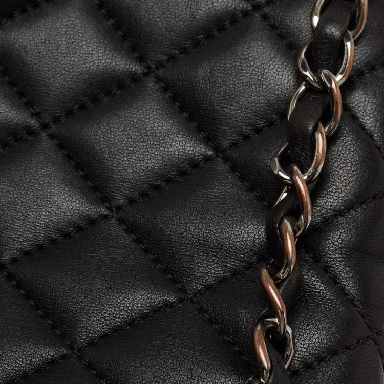 Pre Owned Chanel Black Quilted Leather Large Urban Spirit Backpack 