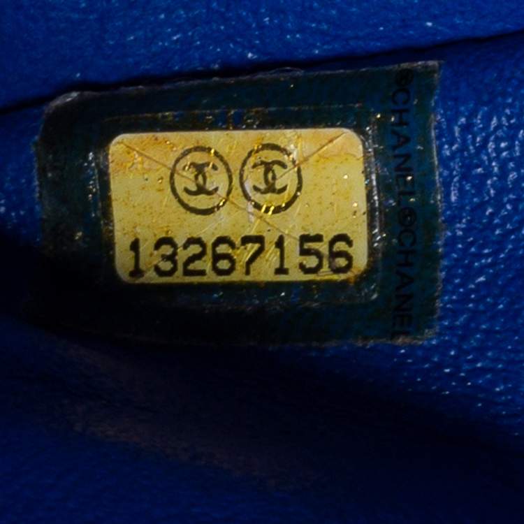 Pre Owned Chanel Blue Quilted Leather Maxi Classic Single Flap Shoulder Bag