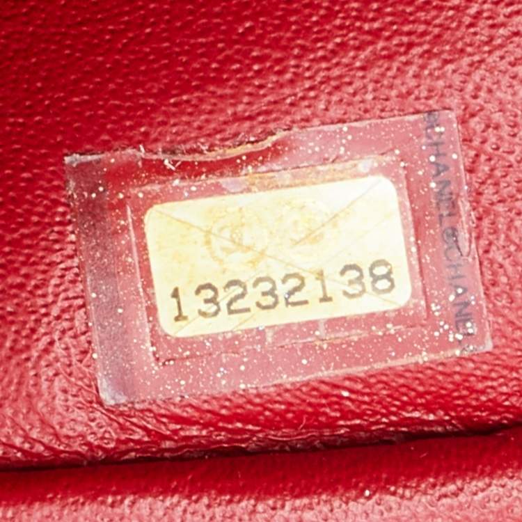 Pre Owned Chanel Red Quilted Leather Jumbo Classic Single Flap Bag