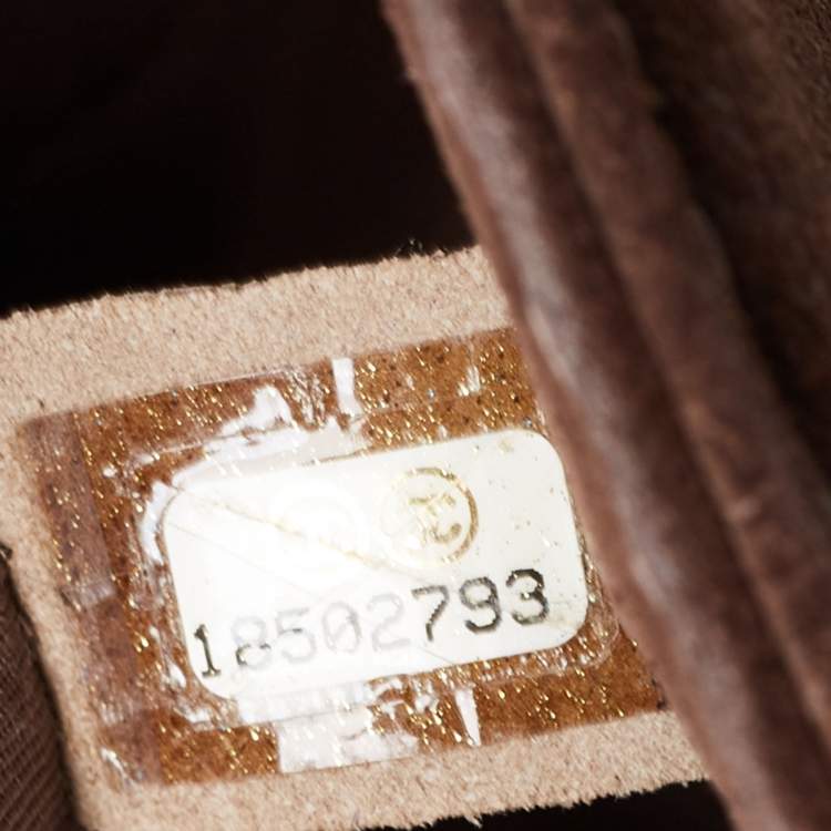 Pre Owned Chanel Brown Quilted Suede Large Boy Bag