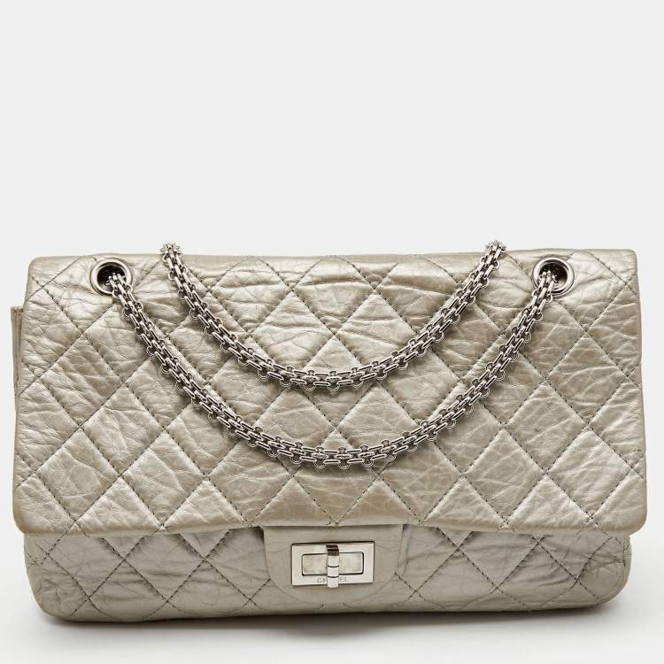 Chanel Metallic Silver Quilted Leather Reissue  Classic 227 Flap Bag  Chanel | TLC