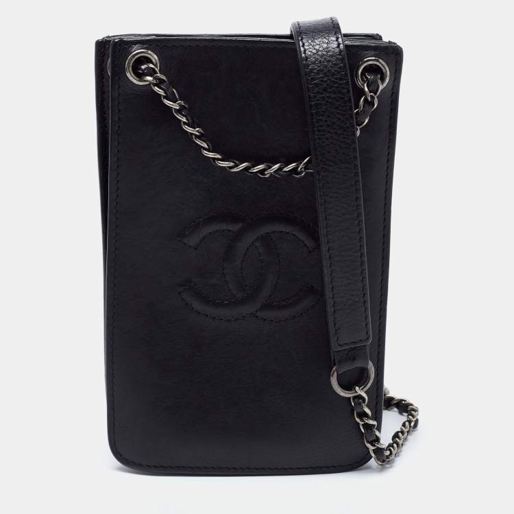 Chanel Black Quilted Caviar Leather Phone Holder Crossbody Bag Chanel | The  Luxury Closet