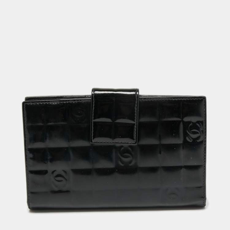Chanel Black Cube Quilted Patent Leather Bifold Wallet Chanel | The Luxury  Closet