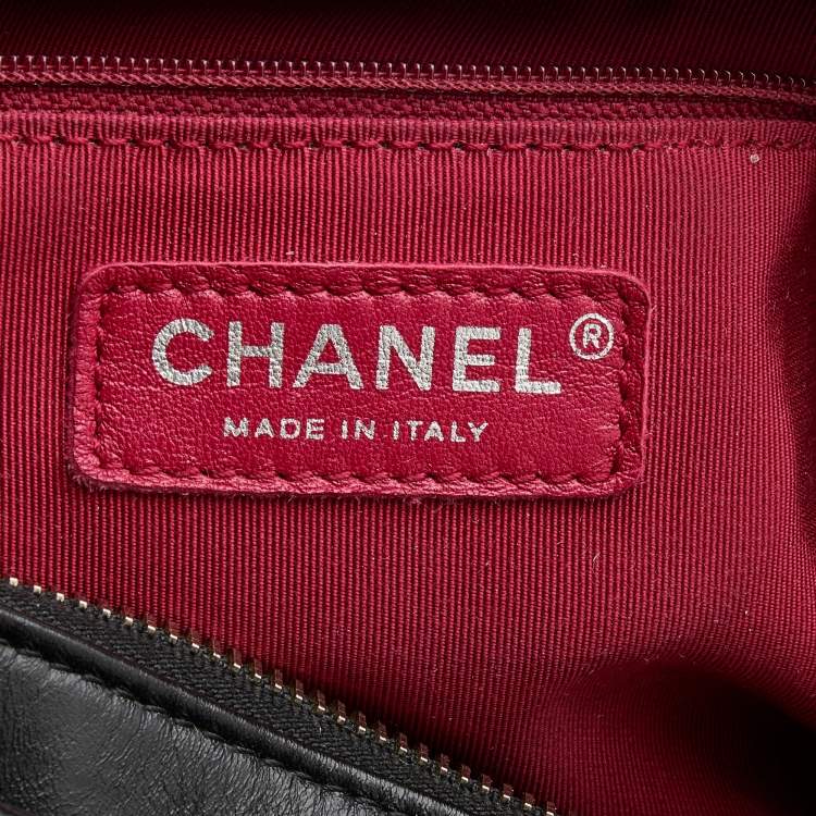 Pre Owned Chanel Black Quilted Leather Medium Gabrielle Hobo