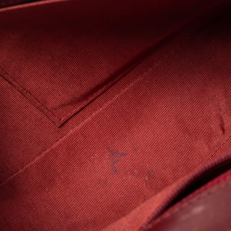 Pre Owned Chanel Dark Red Quilted Leather New Medium Boy Shoulder Bag