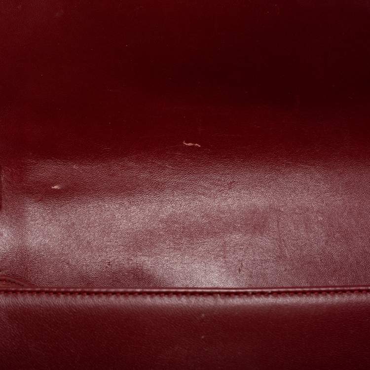 Pre Owned Chanel Dark Red Quilted Leather New Medium Boy Shoulder Bag