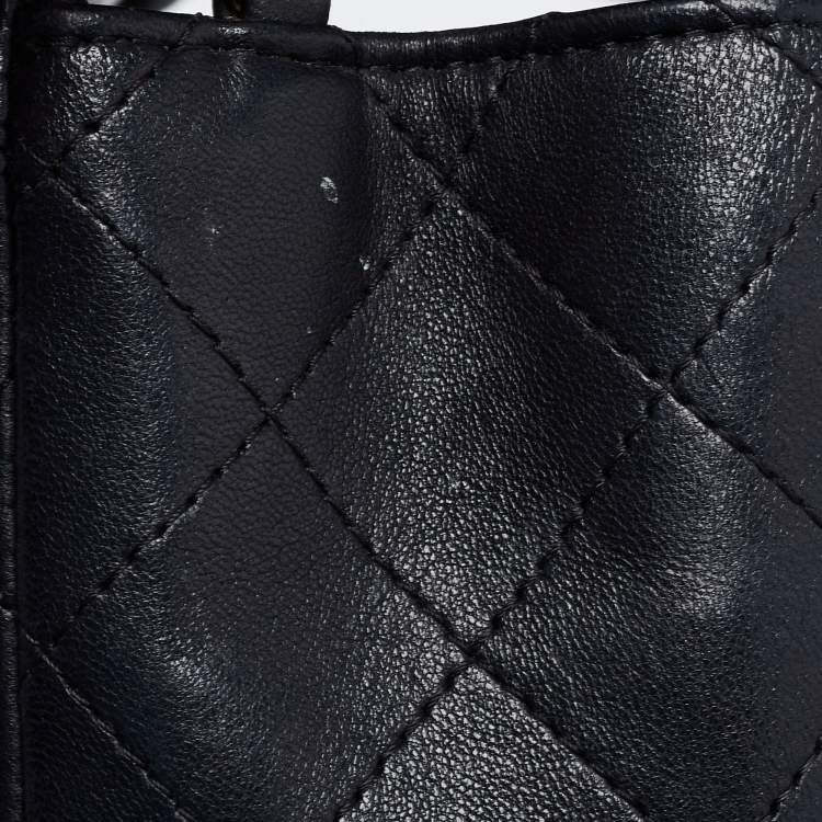 Pre Owned Chanel Black Quilted Leather Mini Square Classic Flap Bag