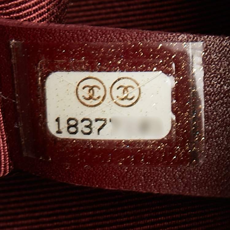 Pre Owned Chanel Red Quilted Leather Large Boy Flap Bag