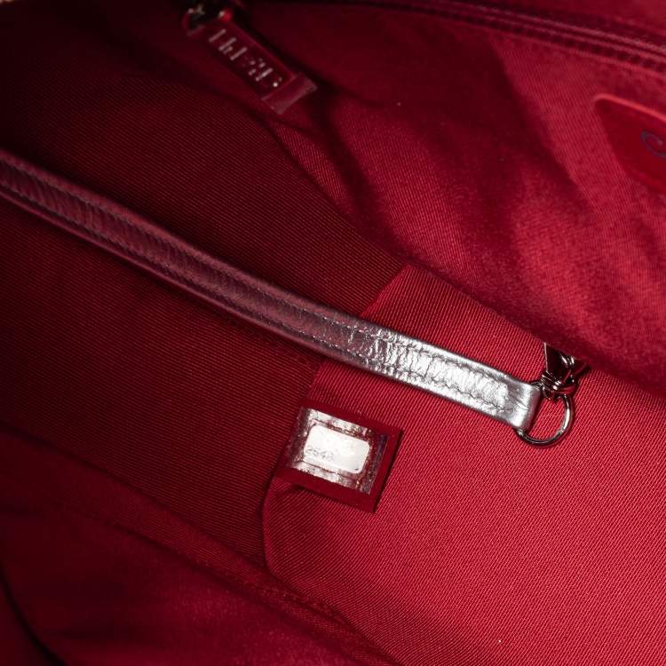 Pre Owned Chanel Silver Quilted Leather Large Gabrielle Hobo