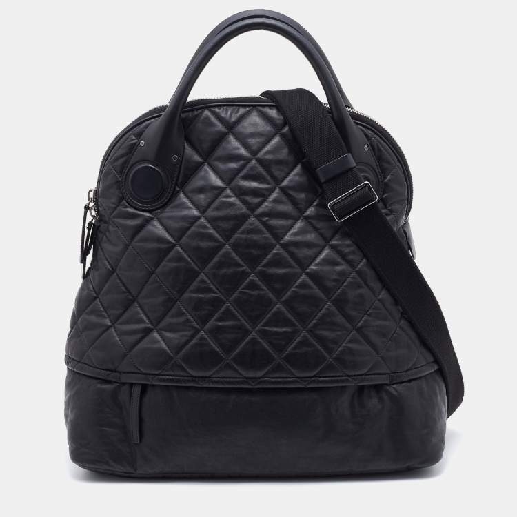Chanel Black Quilted Coated Canvas Vertical Sport Weekender Bag Chanel |  The Luxury Closet