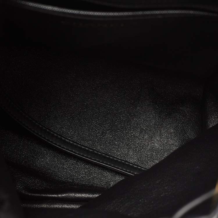 Pre Owned Chanel Black Quilted Caviar Leather Filigree Backpack