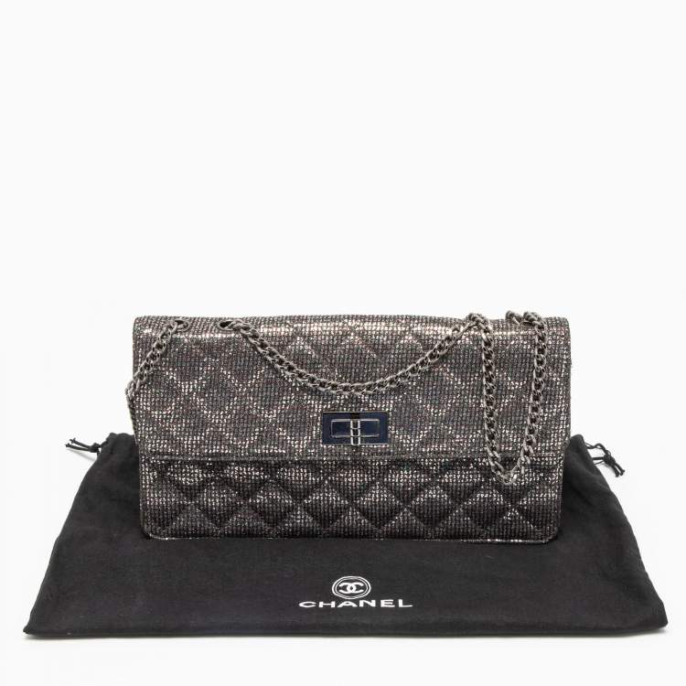 Pre Owned Chanel Silver/Multicolor Glitter Reissue Chain Shoulder Bag