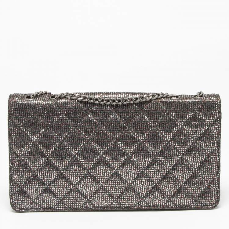 Pre Owned Chanel Silver/Multicolor Glitter Reissue Chain Shoulder Bag