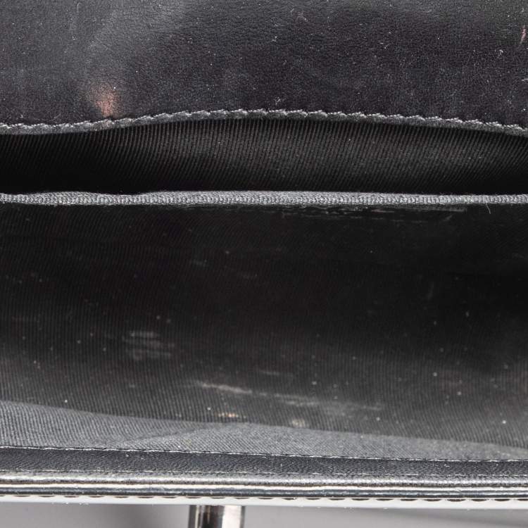 Pre Owned Chanel Plum Quilted Patent Leather Small Boy Flap Bag