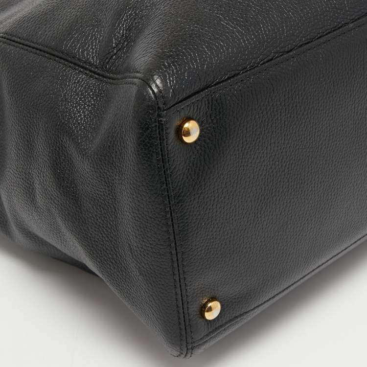 Pre Owned Chanel Black Caviar Leather Cerf Shopper Tote