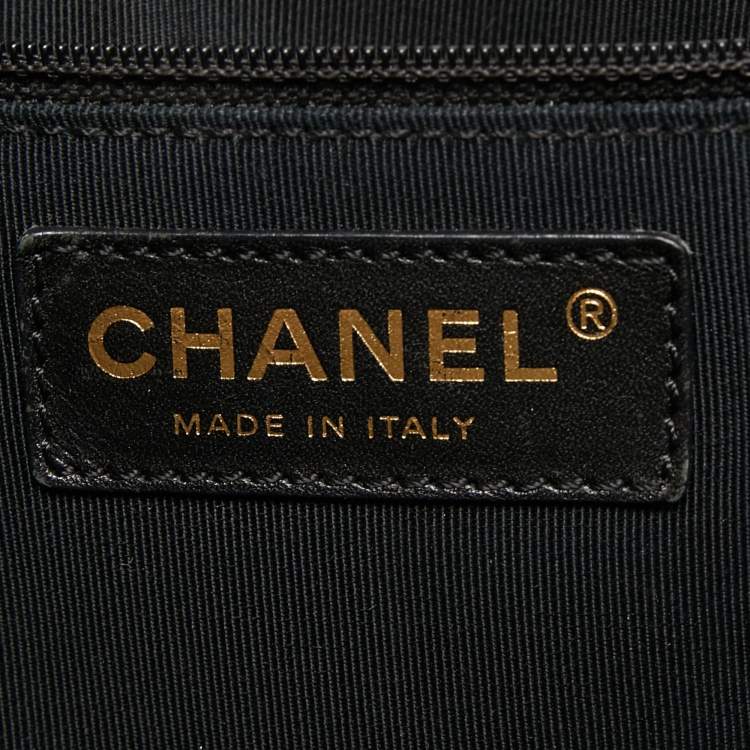 Pre Owned Chanel Black Caviar Leather Cerf Shopper Tote