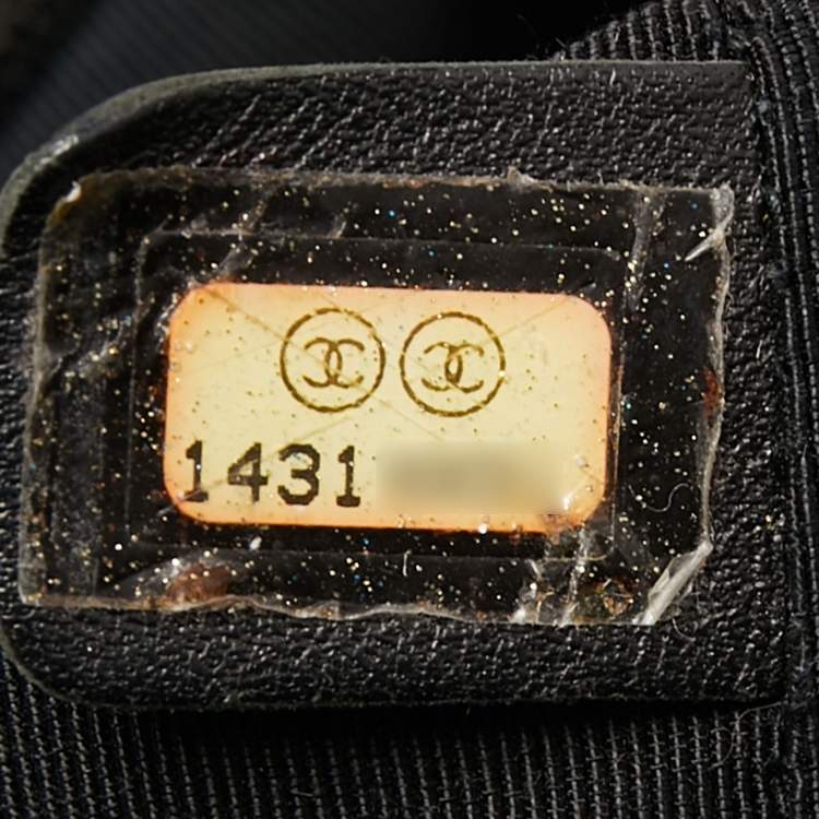 Pre Owned Chanel Black Caviar Leather Cerf Shopper Tote