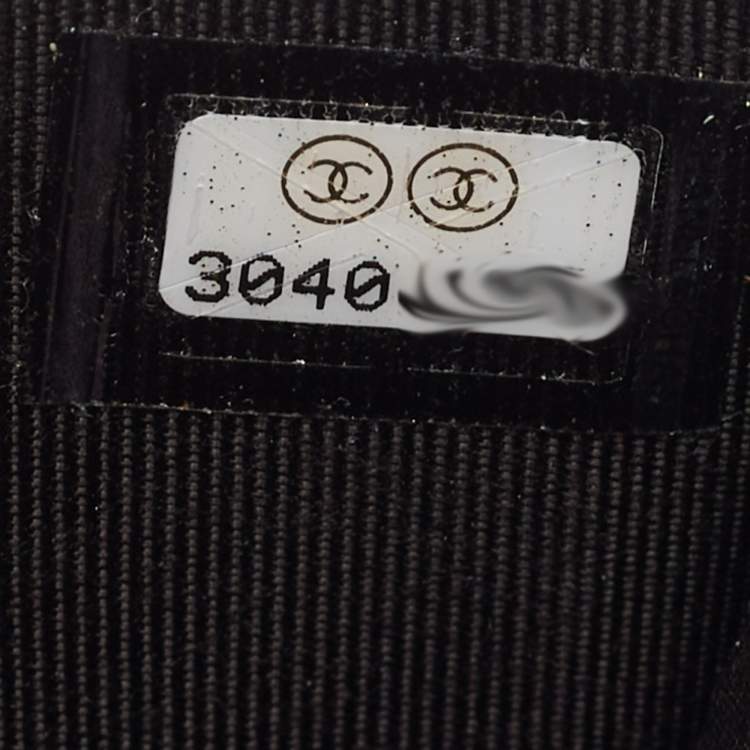 Pre Owned Chanel Black Quilted Caviar Leather CC Classic Card Case