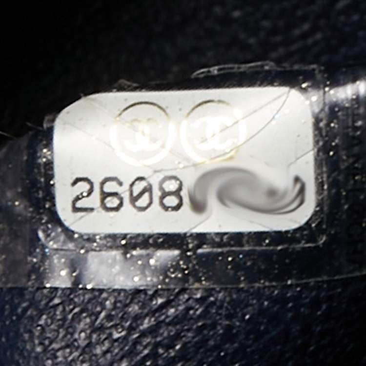 Pre Owned Chanel Blue Quilted Caviar Leather and Lizard Medium Coco Flap Top Handle Bag