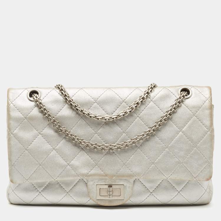 Chanel Silver Quilted Leather Reissue 2.55 Classic 227 Flap Bag Chanel |  The Luxury Closet