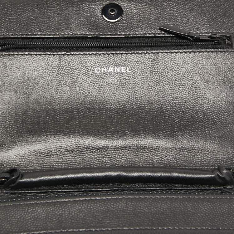 Pre Owned Chanel Black Quilted Leather Boy WOC Bag